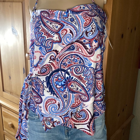 Becca Handkerchief Paisley Unique Tankini Swimsuit Top - Picture 2 of 11